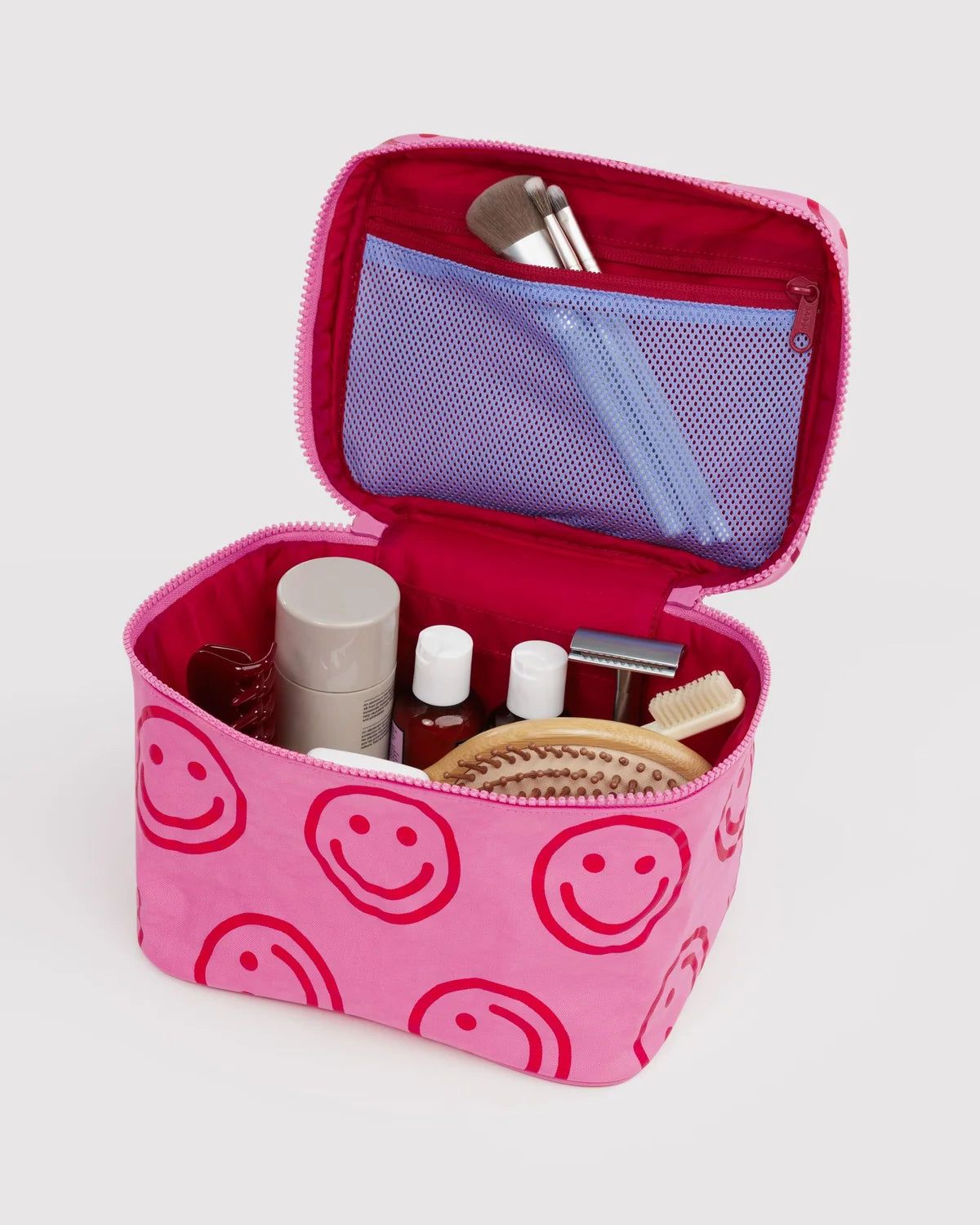 Large Cosmetic Case, Azalea Pink Happy