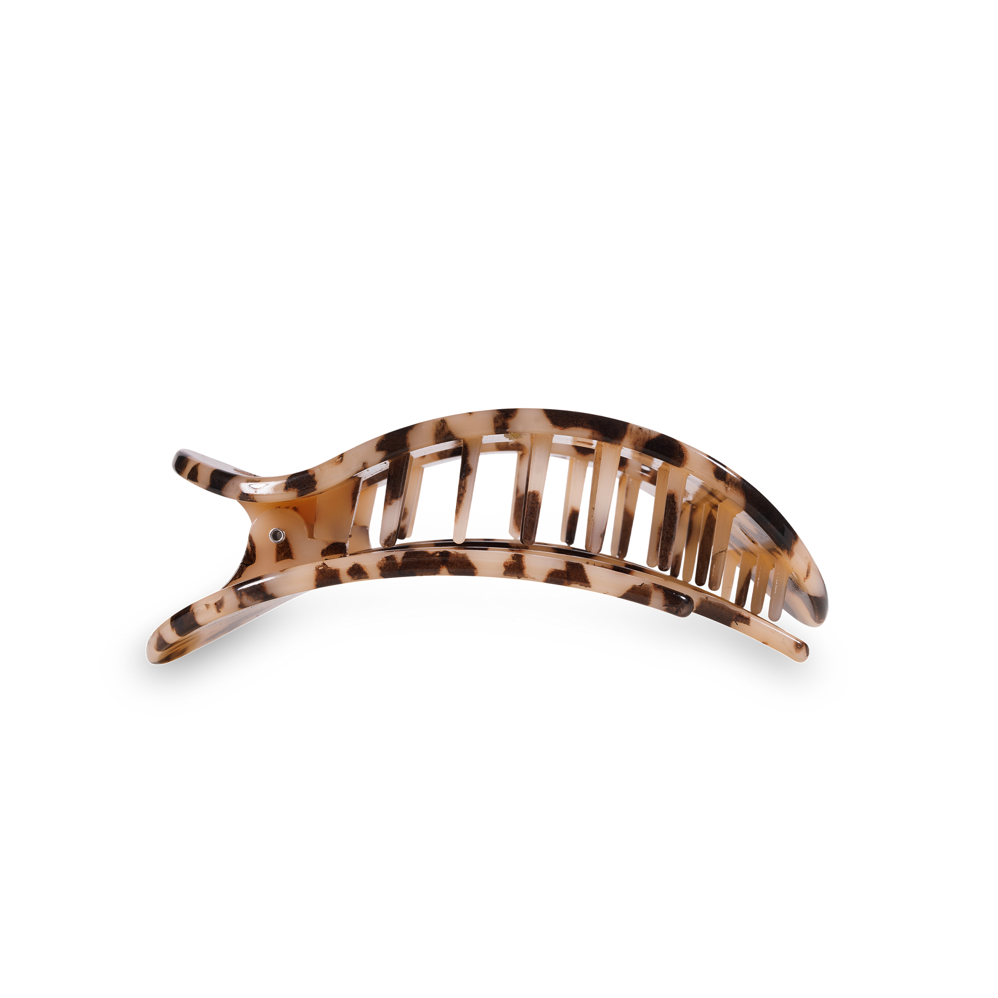 Blonde Tortoise, Medium, Round Flat Hair Clip