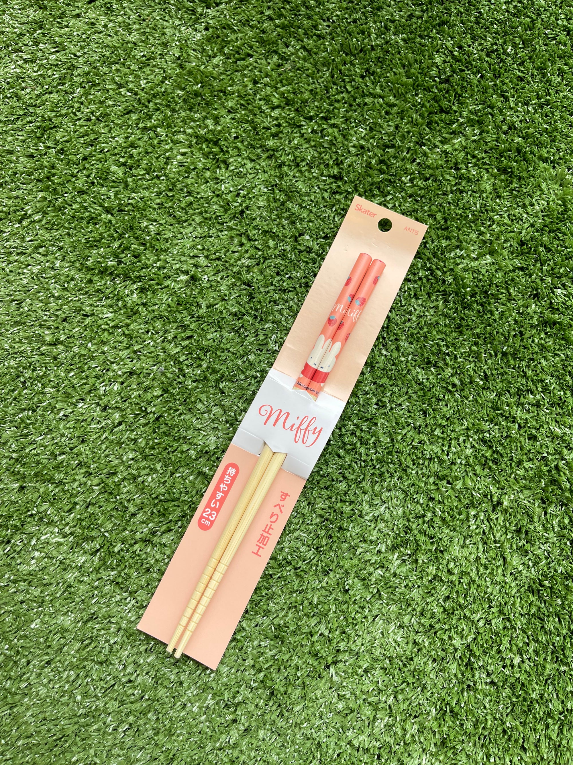 Miffy Bamboo Chopsticks, Strawberry Pink