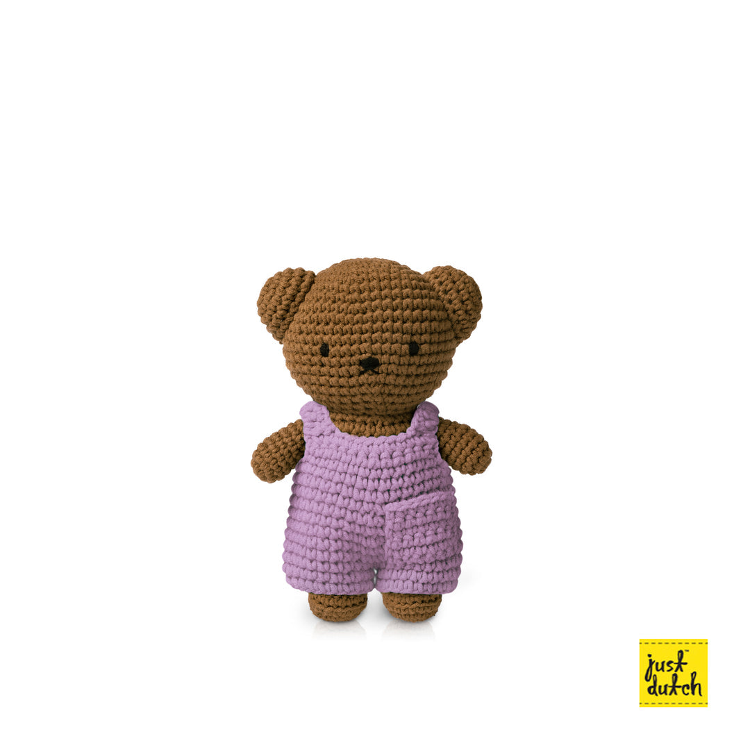 Boris Knit Doll, Lilac Overalls