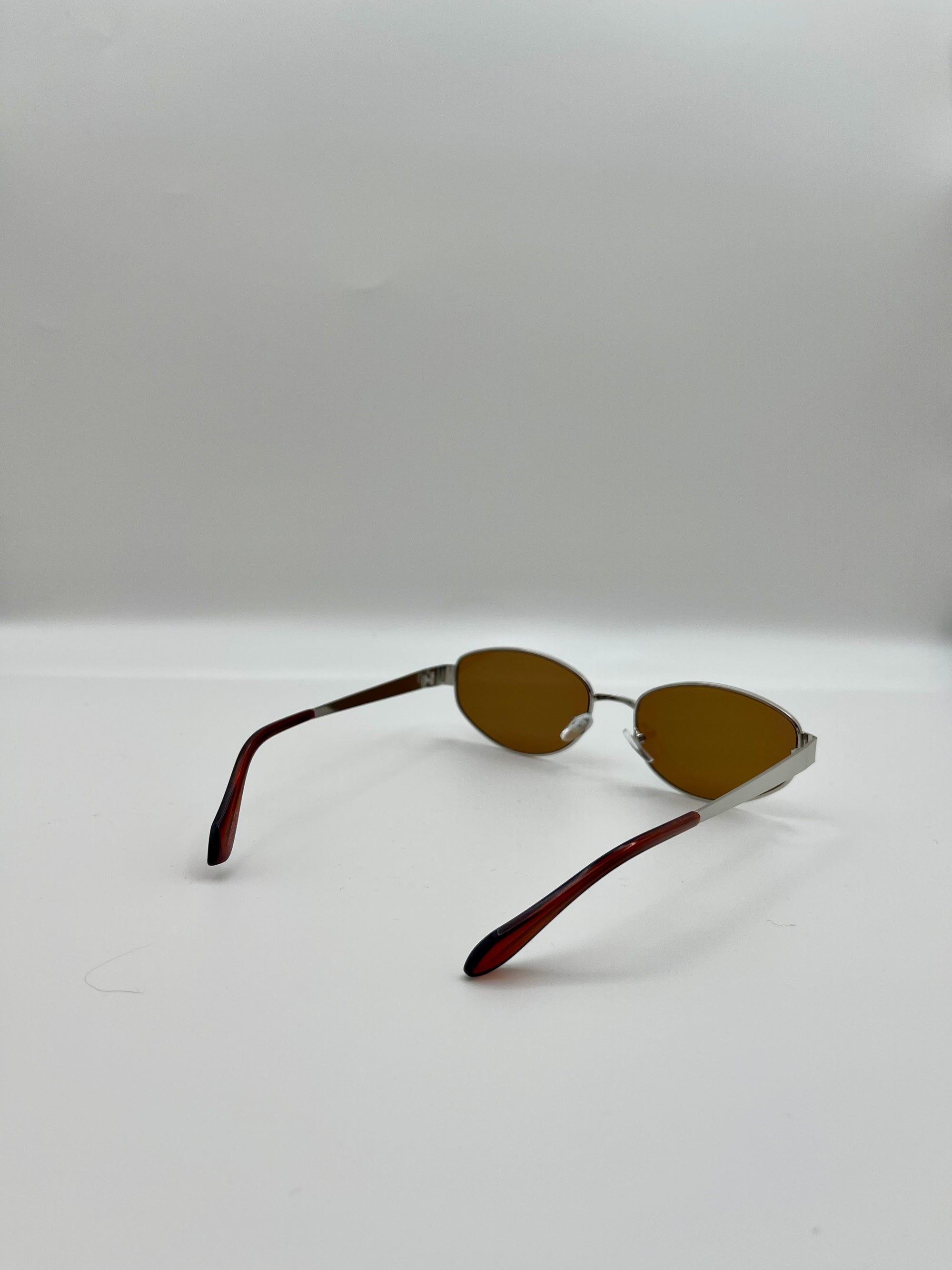 Oval Sunglasses, Metal Frame