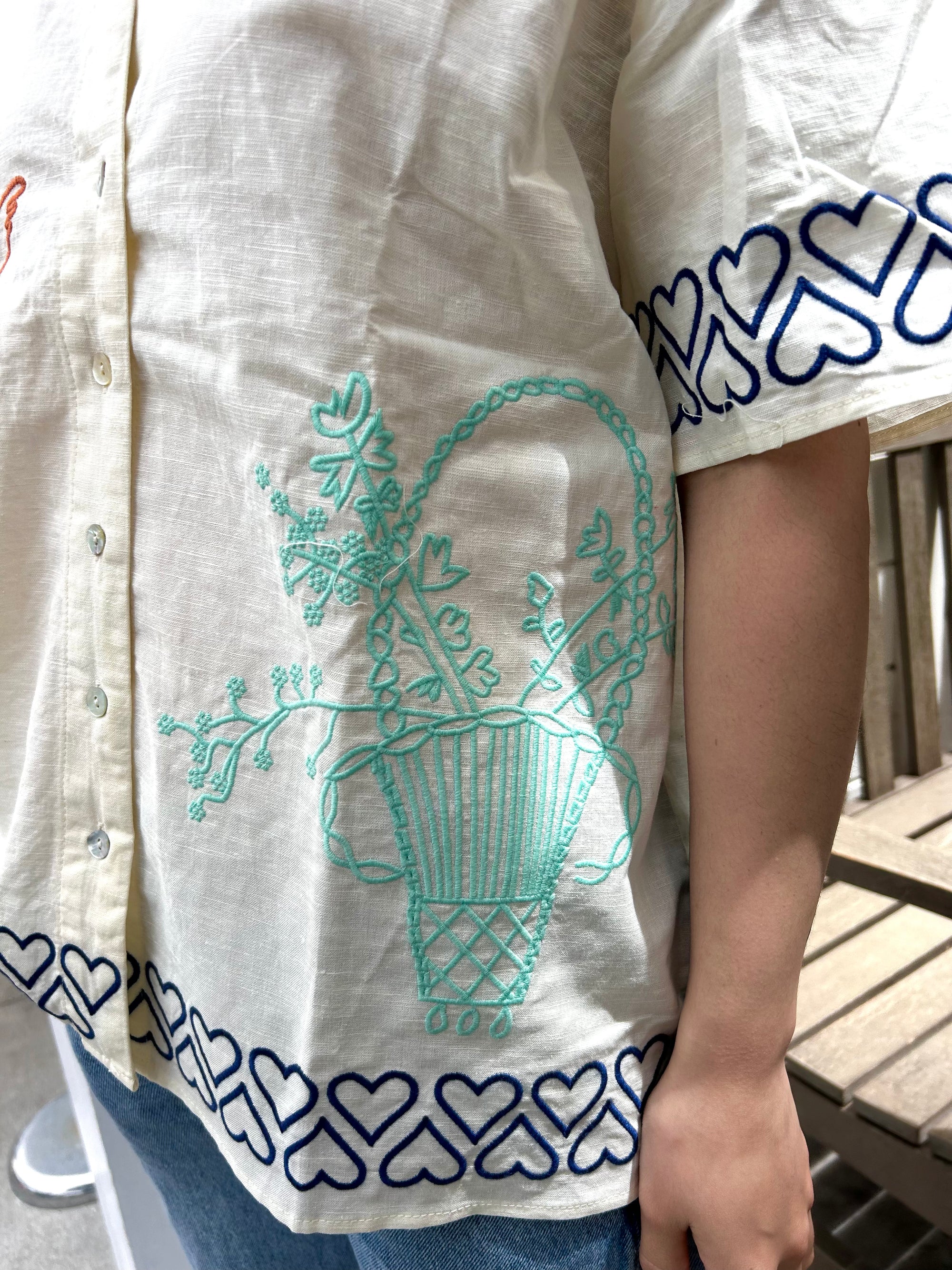 Oversized Embroidered Button-Up, Western
