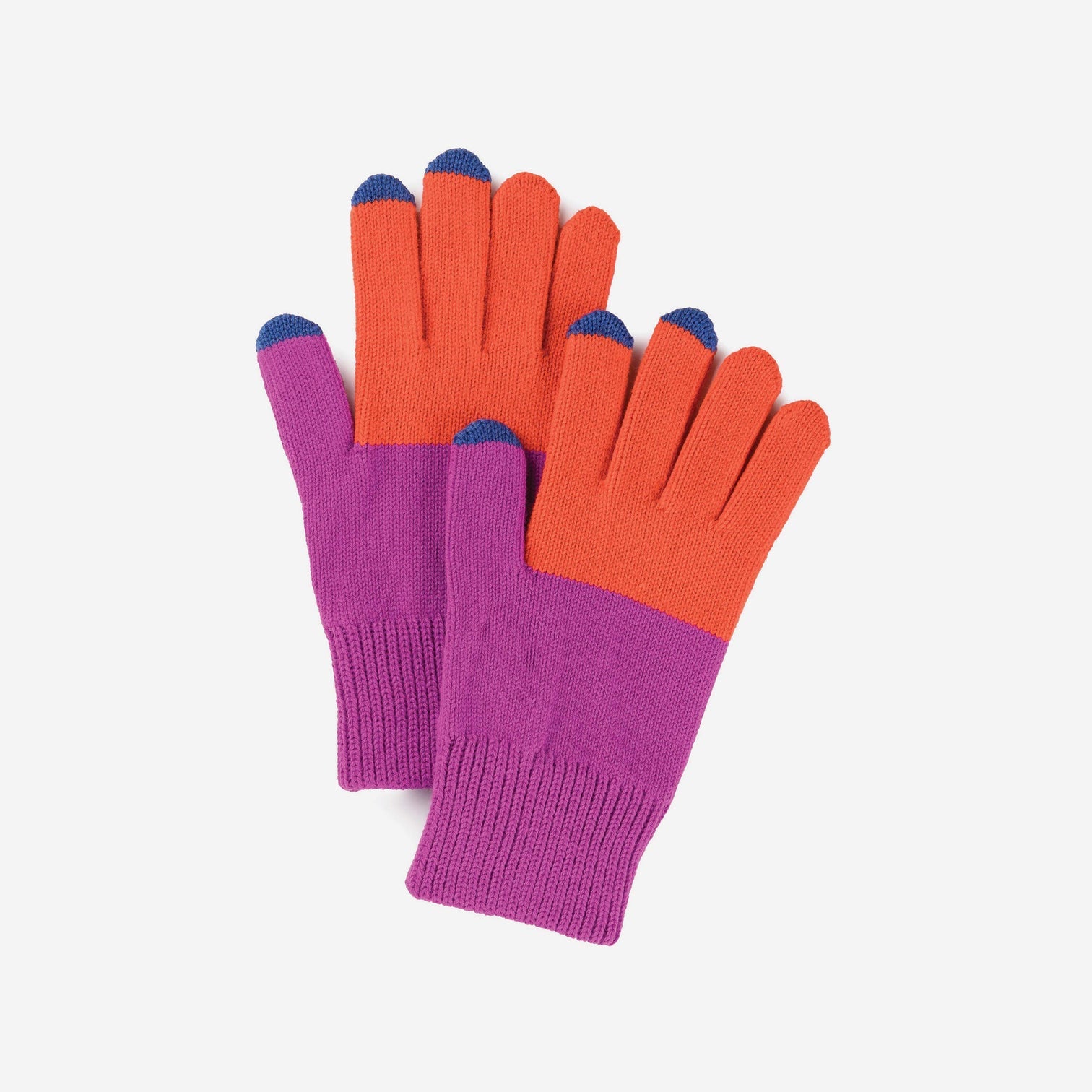Colorblock Touchscreen Gloves, Poppy Lilac