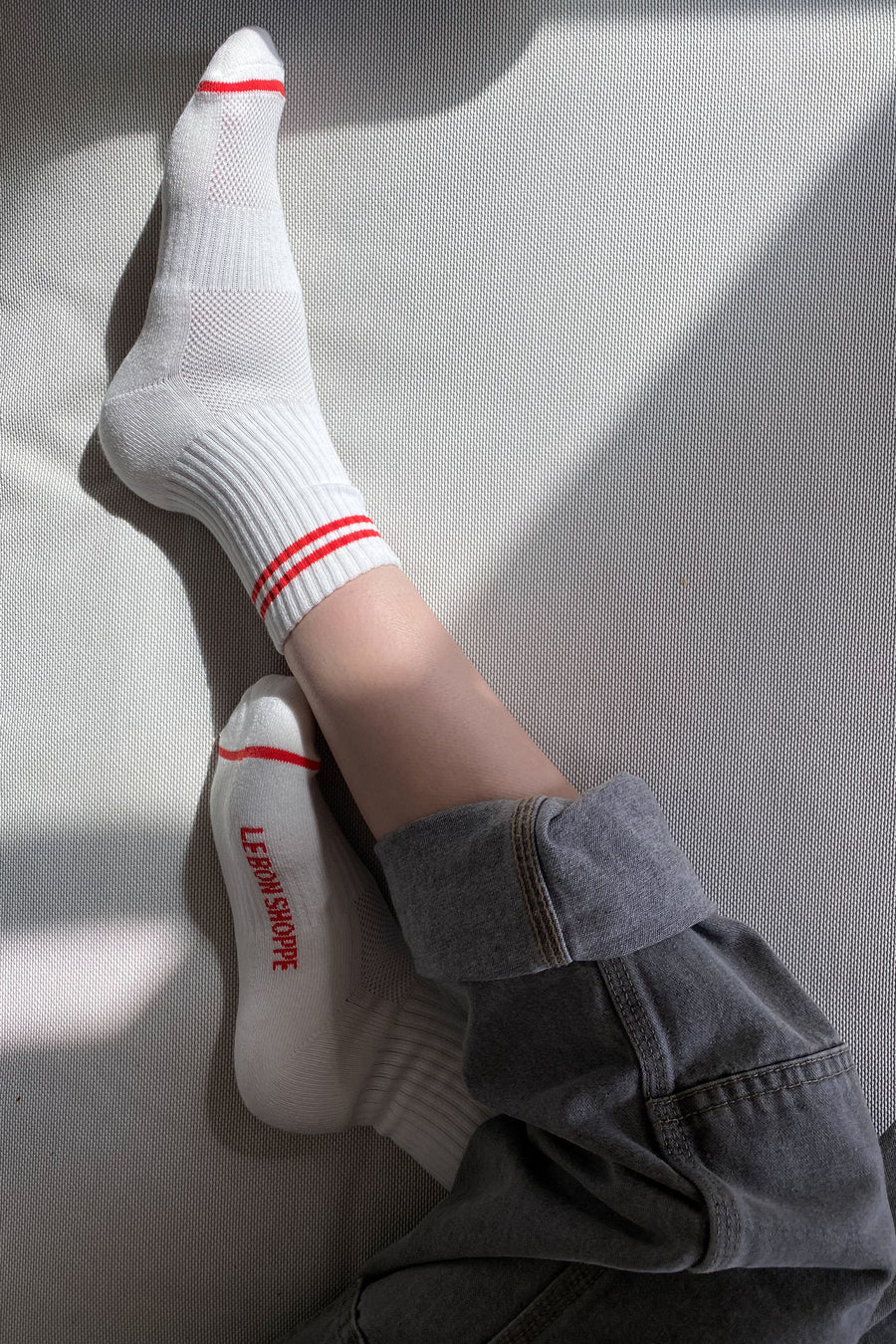 Boyfriend Socks, Clean White