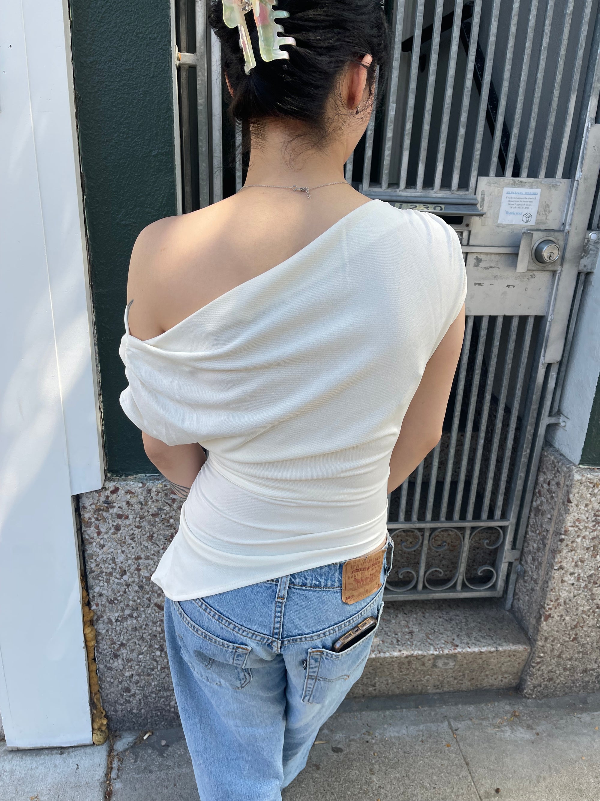 Asymmetrical Top, White