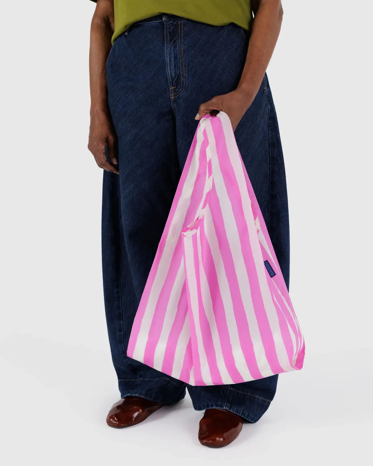 Standard Baggu, Pink Painted Stripe