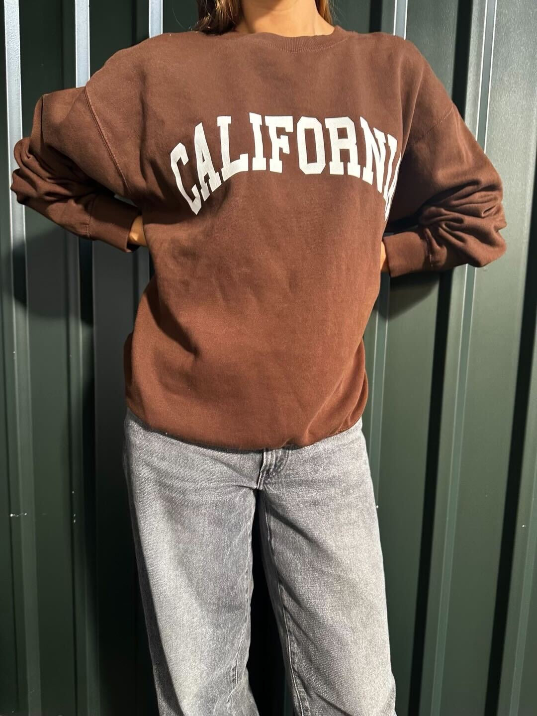 California College Sweatshirt, Chocolate Brown