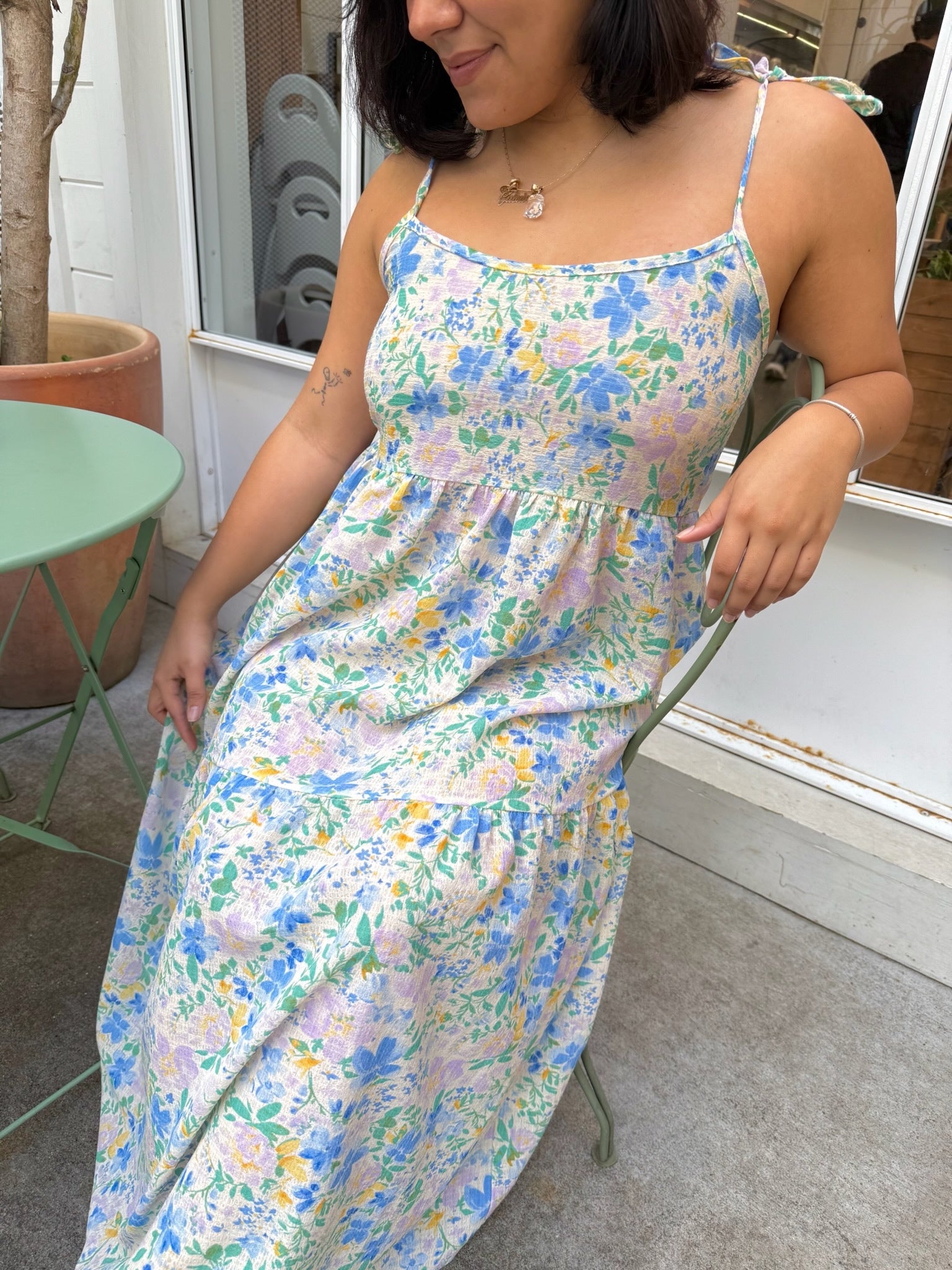 Boho Maxi Dress, Vibrant Floral