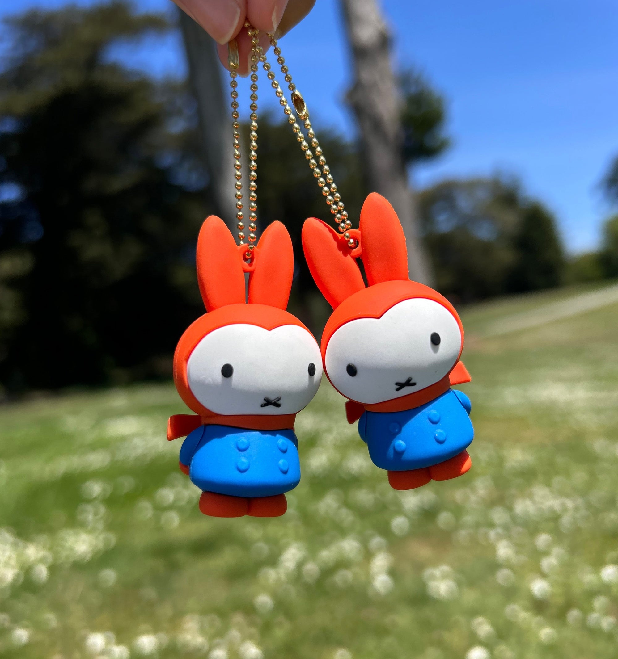 Miffy Figurine Keychain, Miffy with Hat, Set of 2