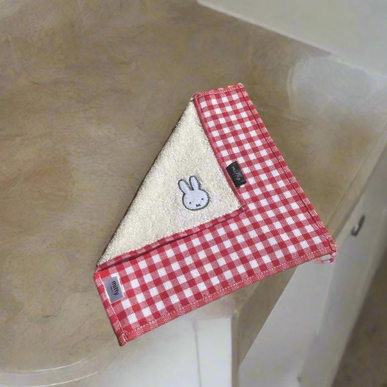 Miffy Embroidered Hand Towel, Gingham