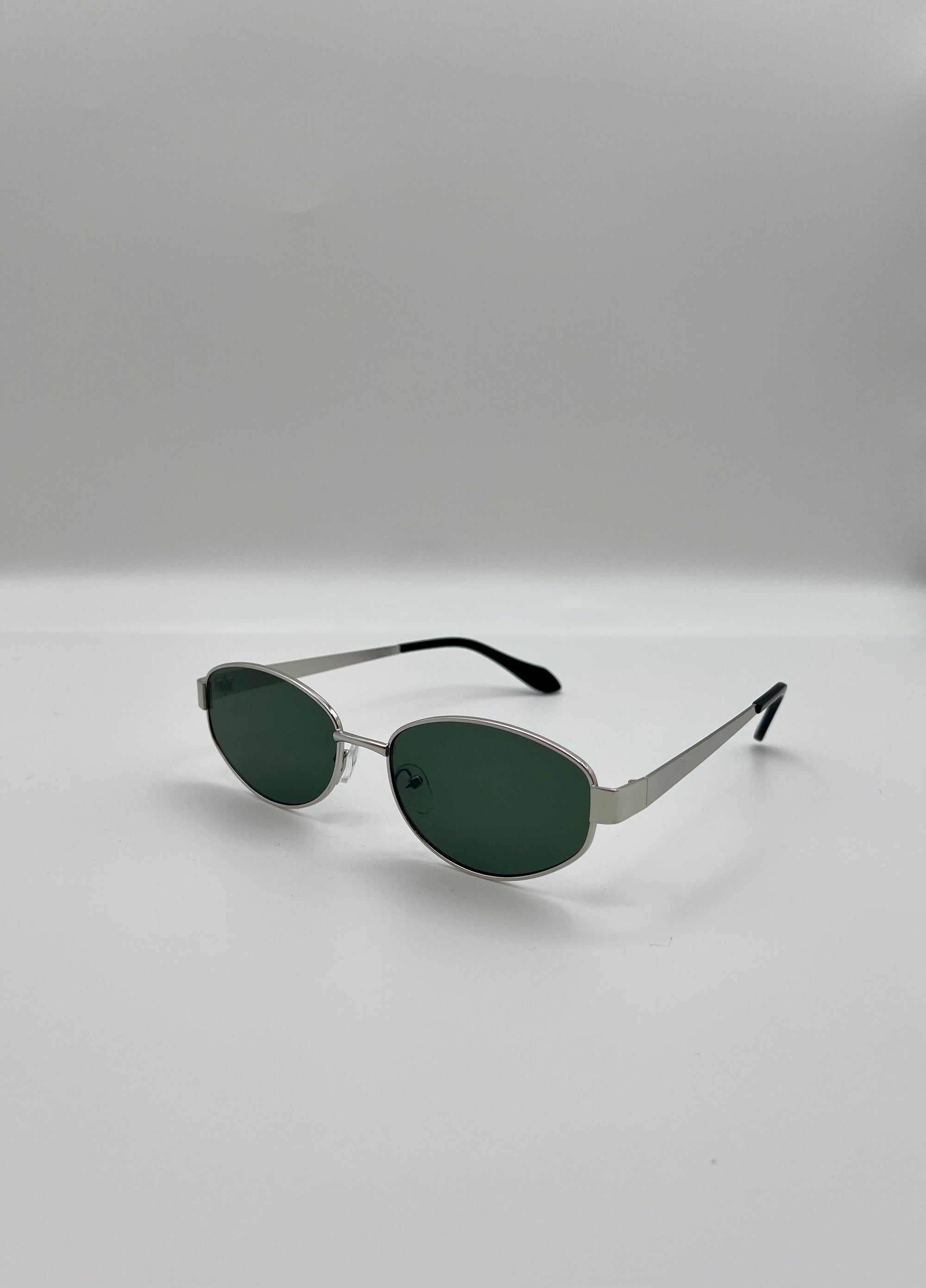 Oval Sunglasses, Metal Frame