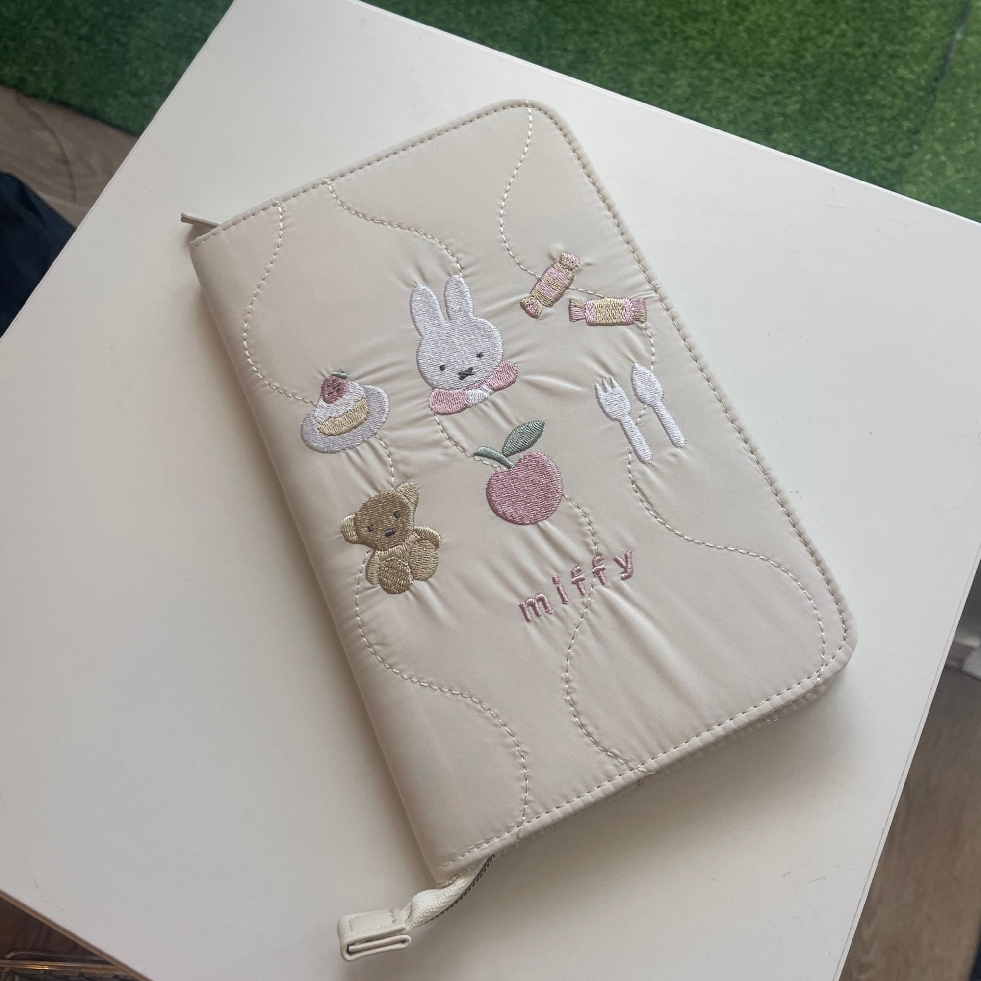 Miffy Quilted Embroidered Zip Wallet