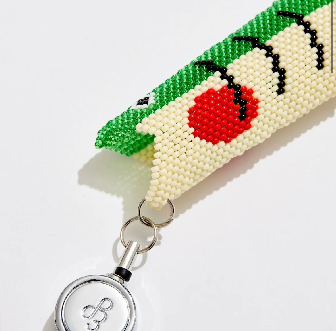 Fish Beaded Lighter Holder, Green