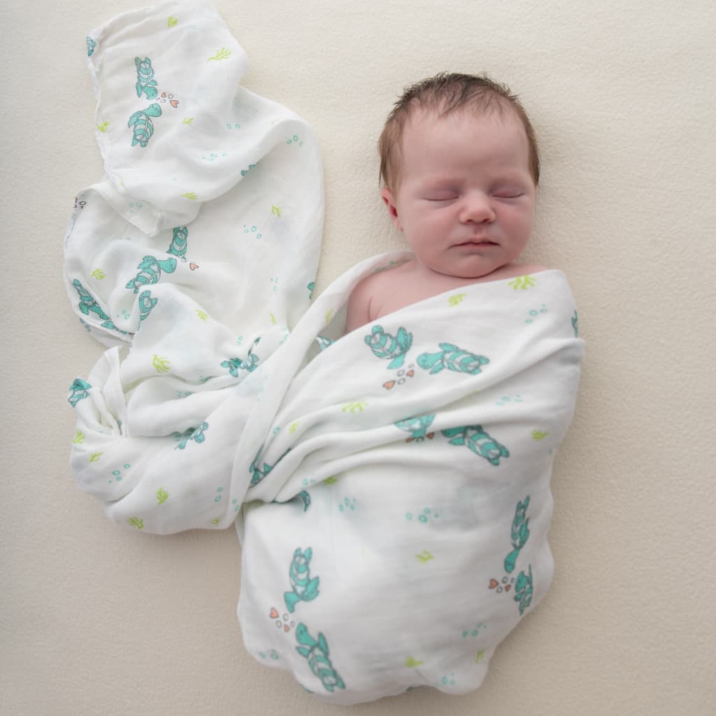 Muslin Swaddle Blanket, Honu Honi