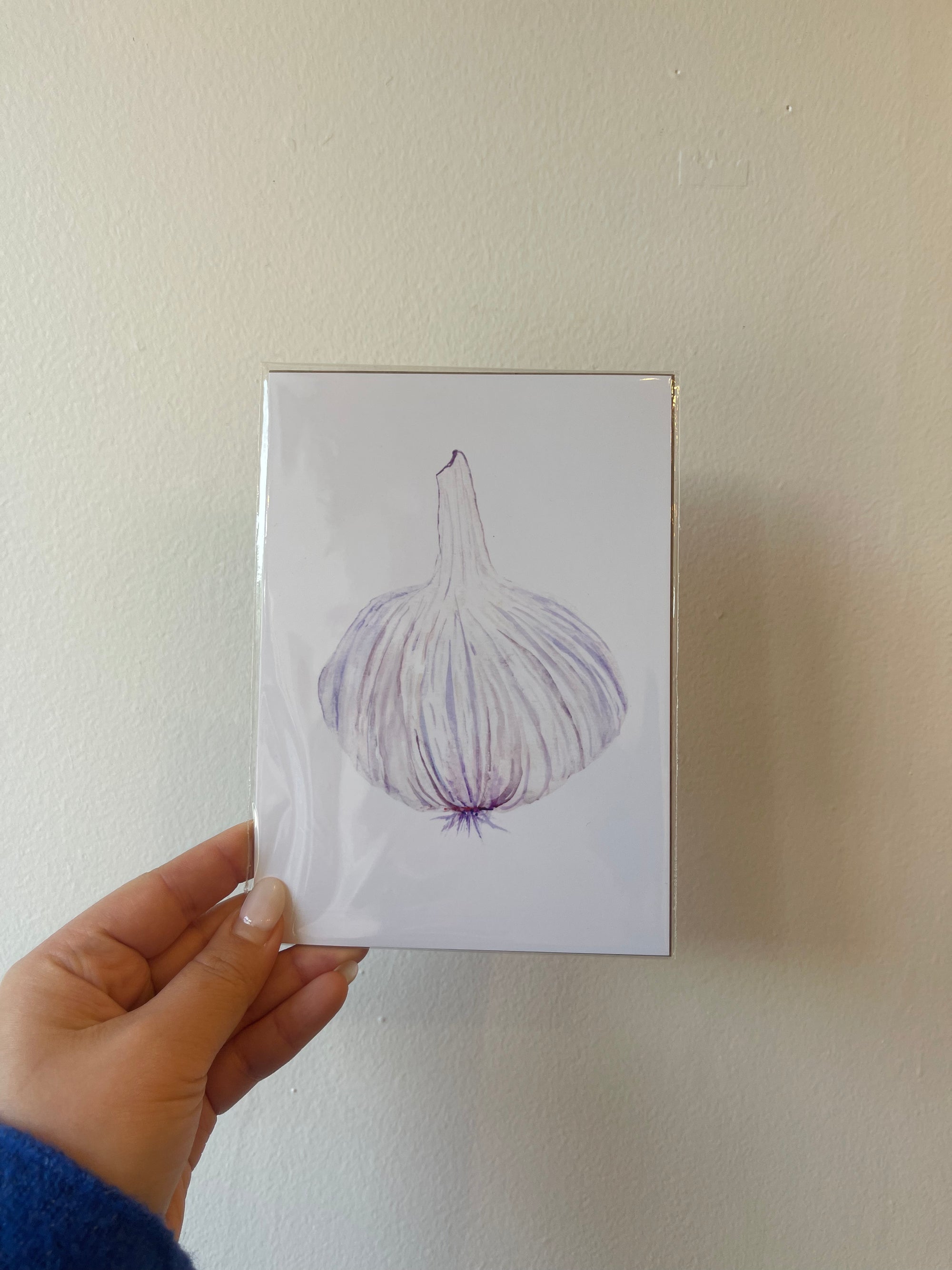 Garlic Watercolor Mini Print