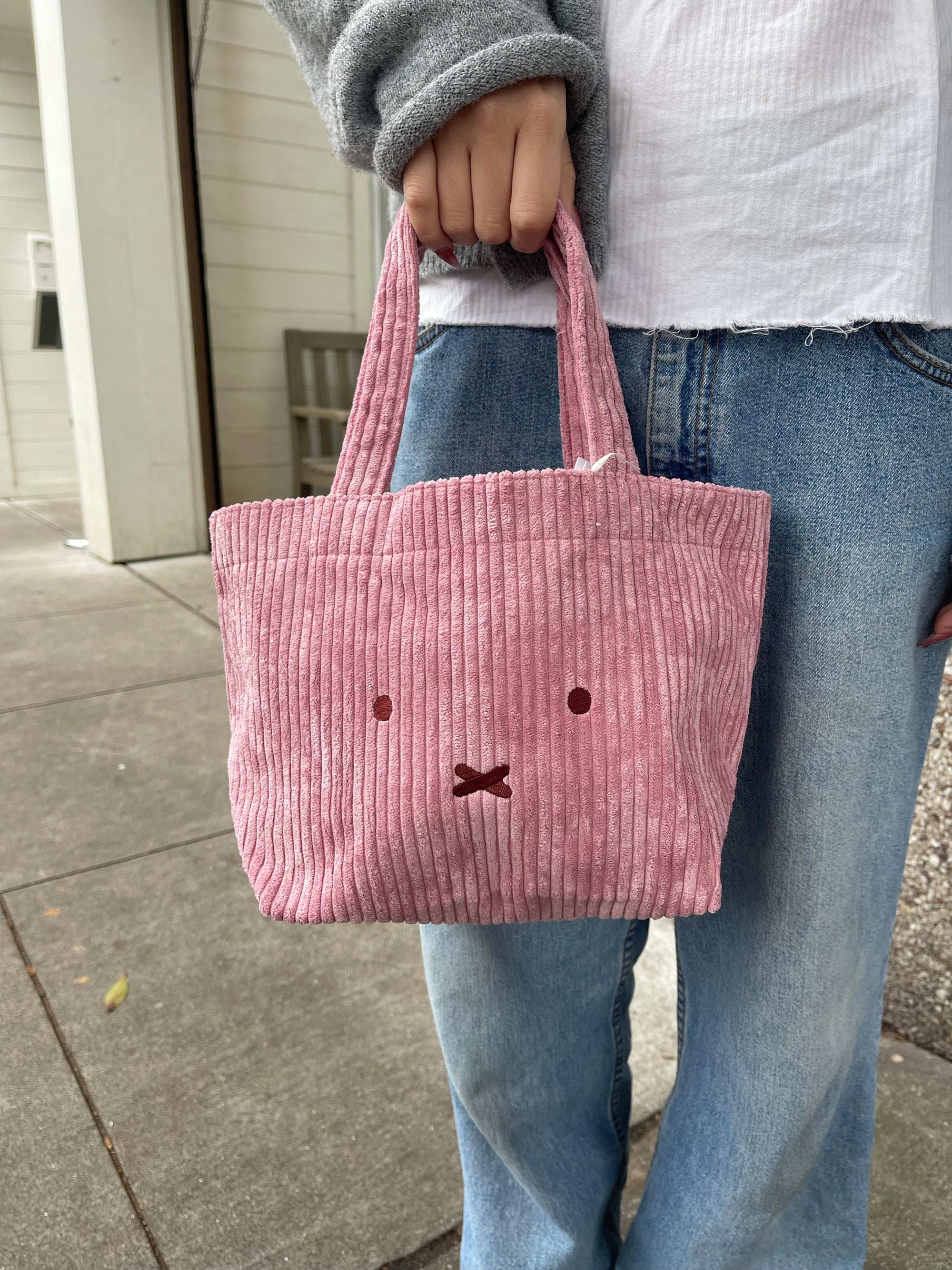 Miffy Corduroy Tote, Dusty Rose