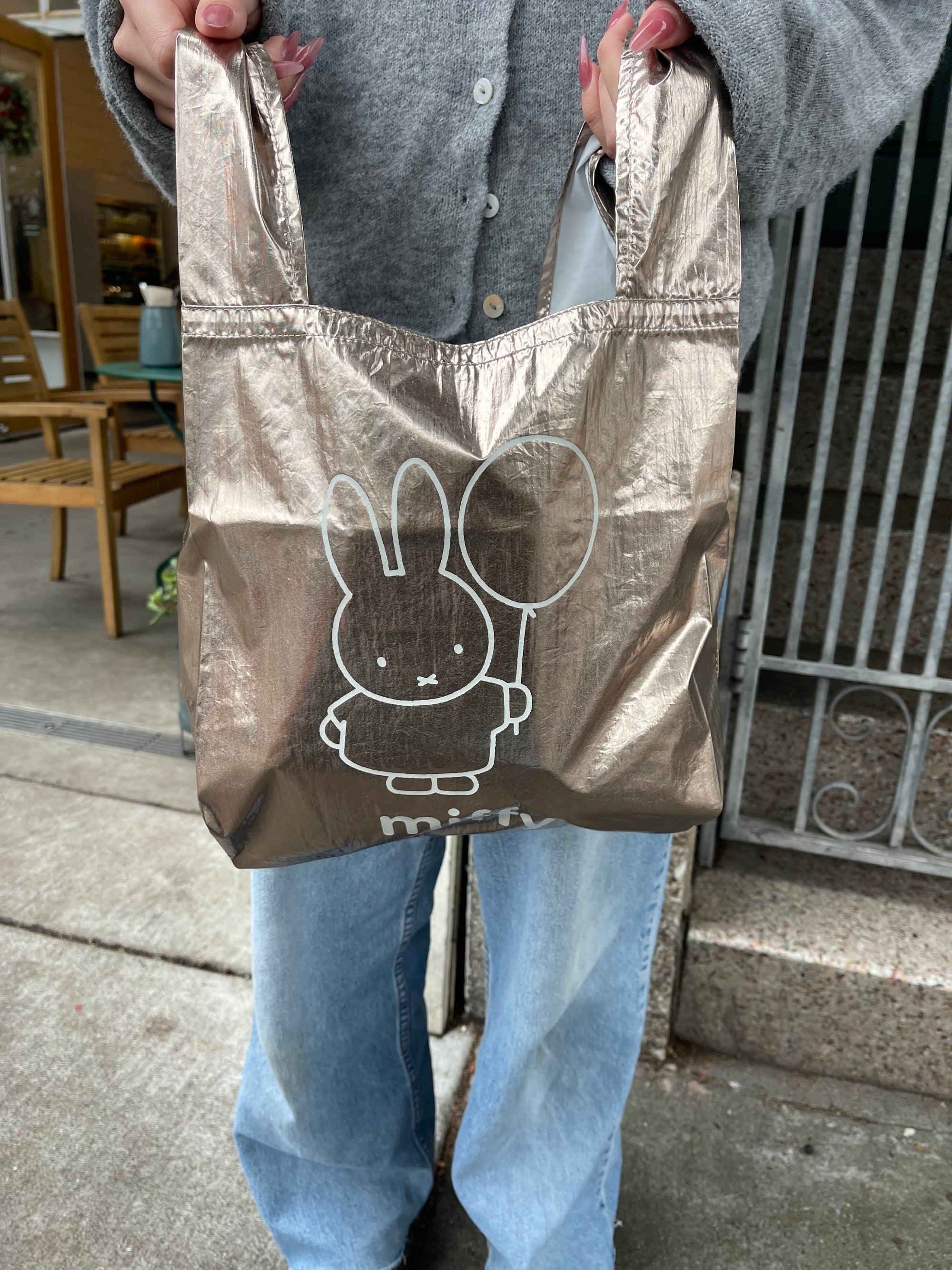 Miffy Metallic Eco Tote, Bronze