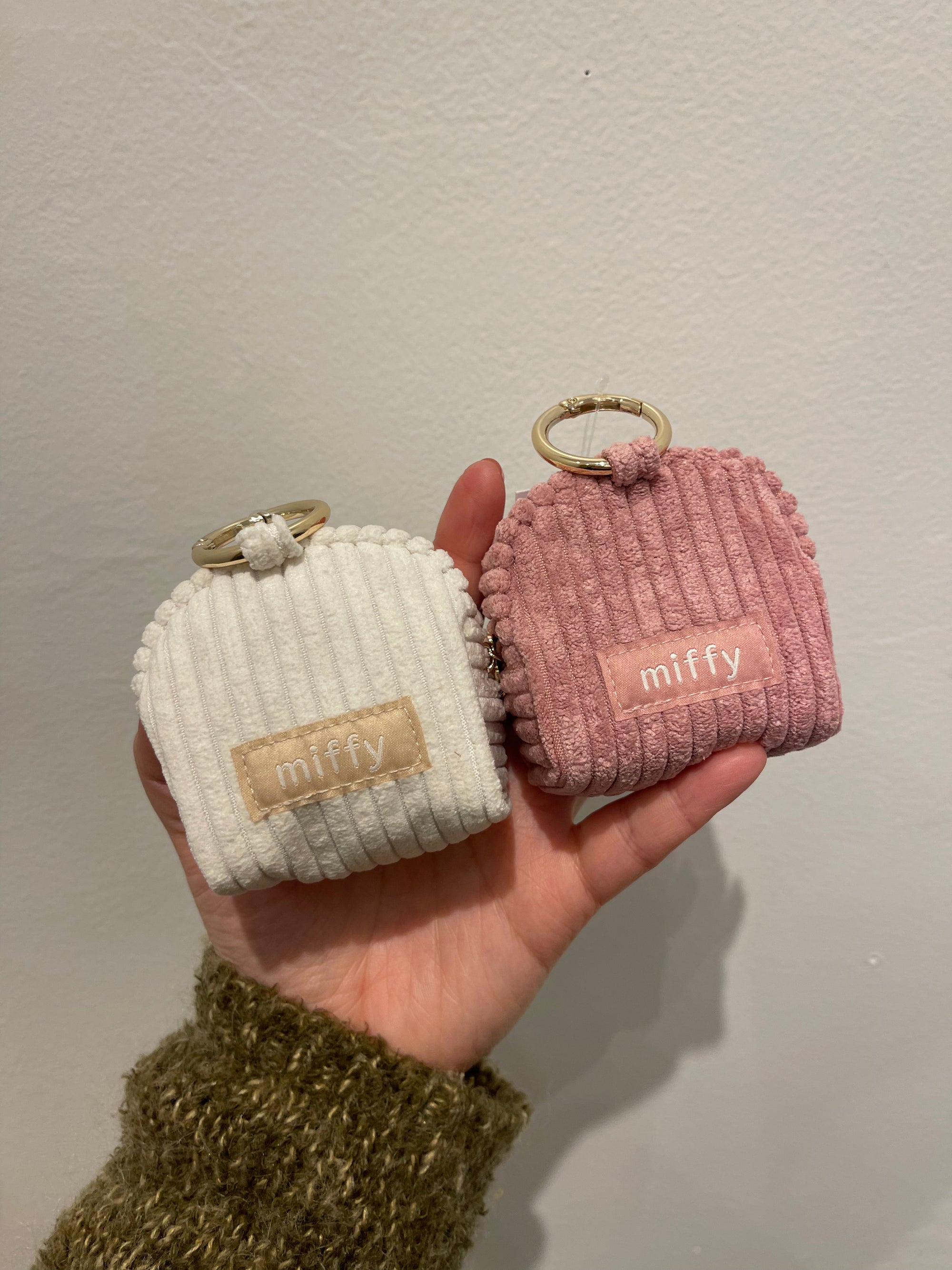 Miffy Corduroy Mini Pouch, Dusty Rose