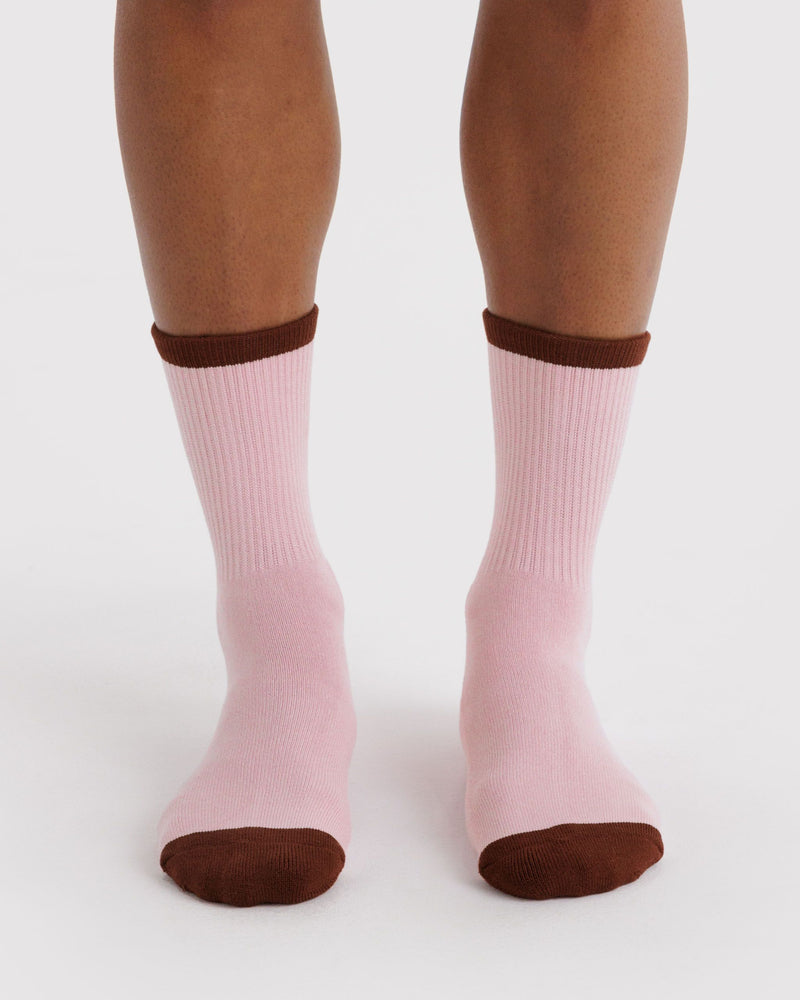 Ribbed Sock, Blush Mix