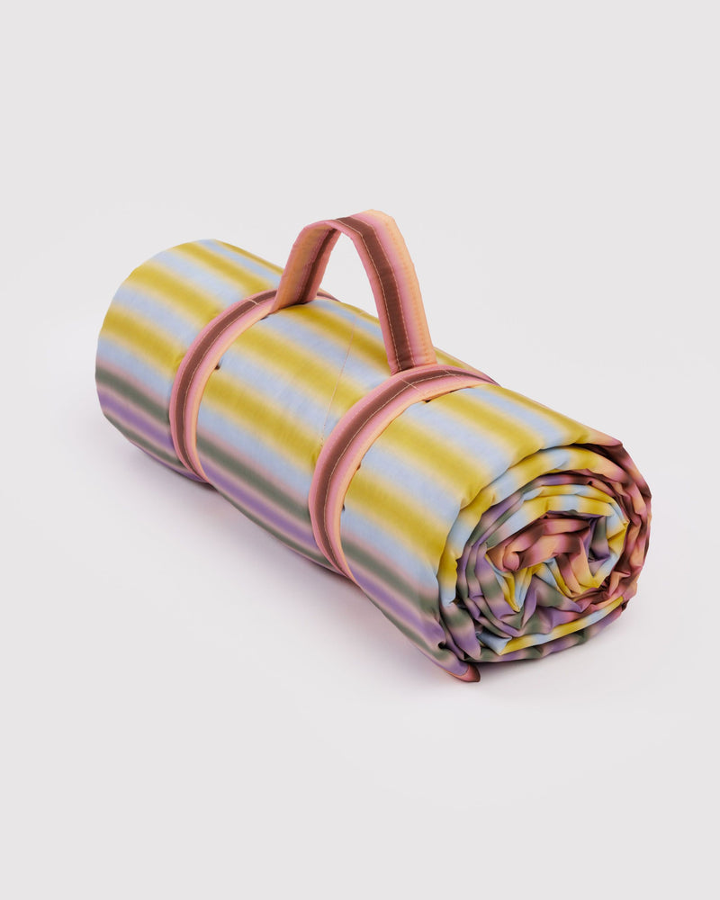 Puffy Picnic Blanket, Gradient Stripe Multi