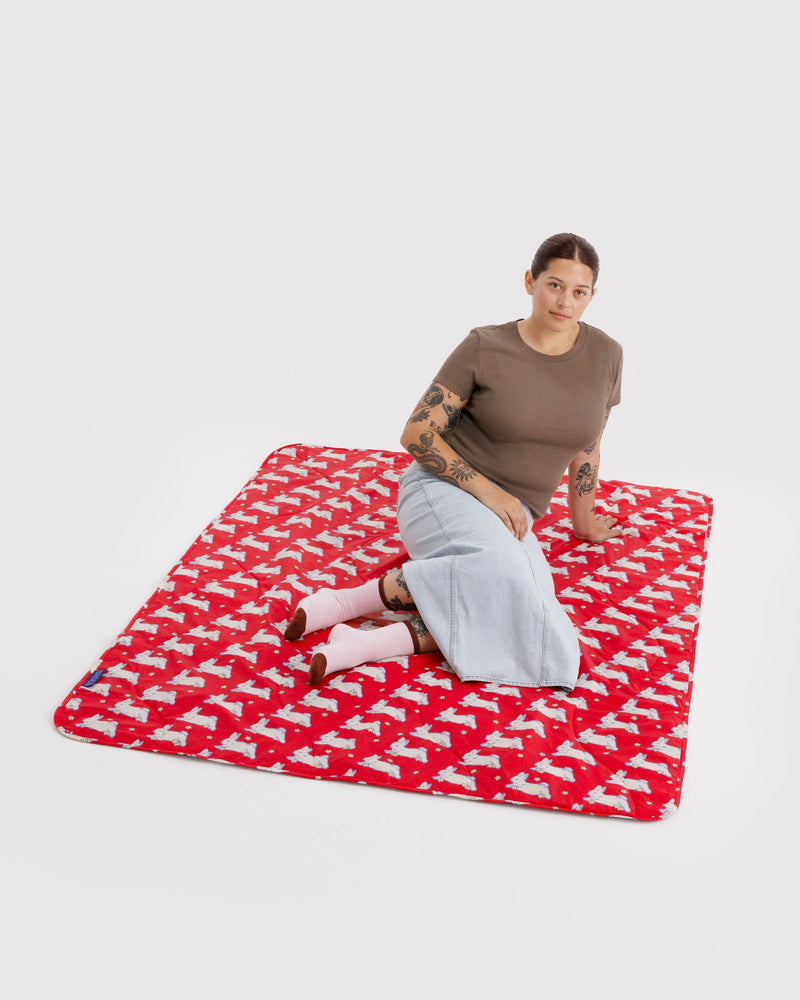 Puffy Picnic Blanket, Bunnies