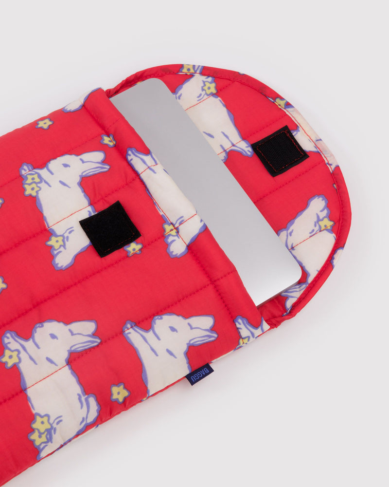 Puffy Laptop Sleeve 13"/14", Bunnies