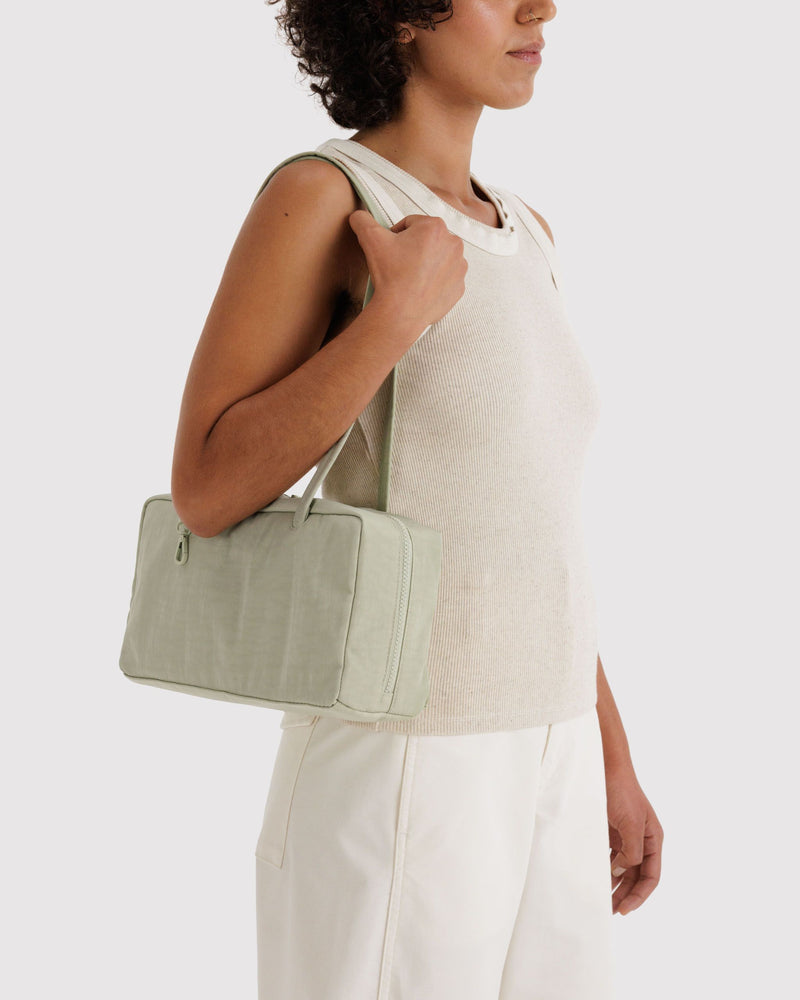 Nylon Bowler Bag,  Celadon
