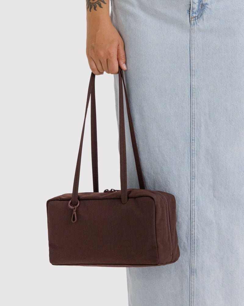 Nylon Bowler Bag, Coffee