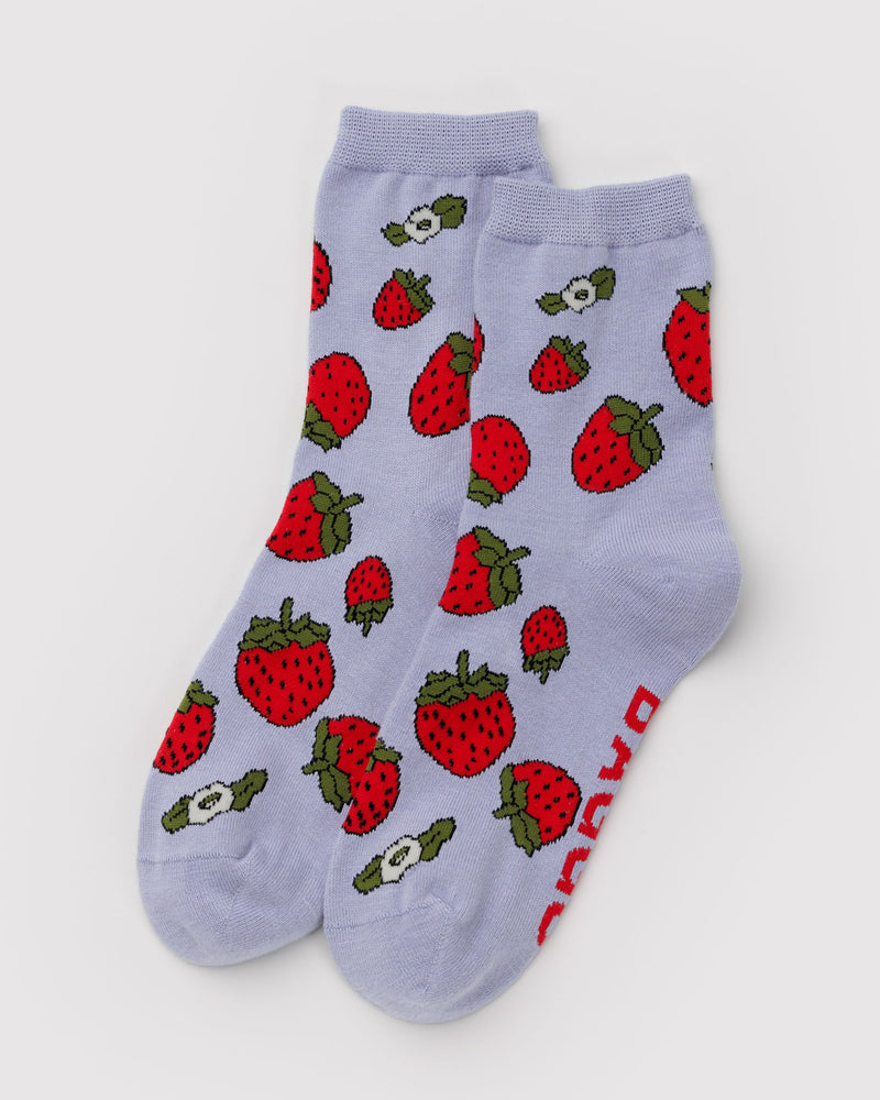 Crew Sock, Strawberry Blossom