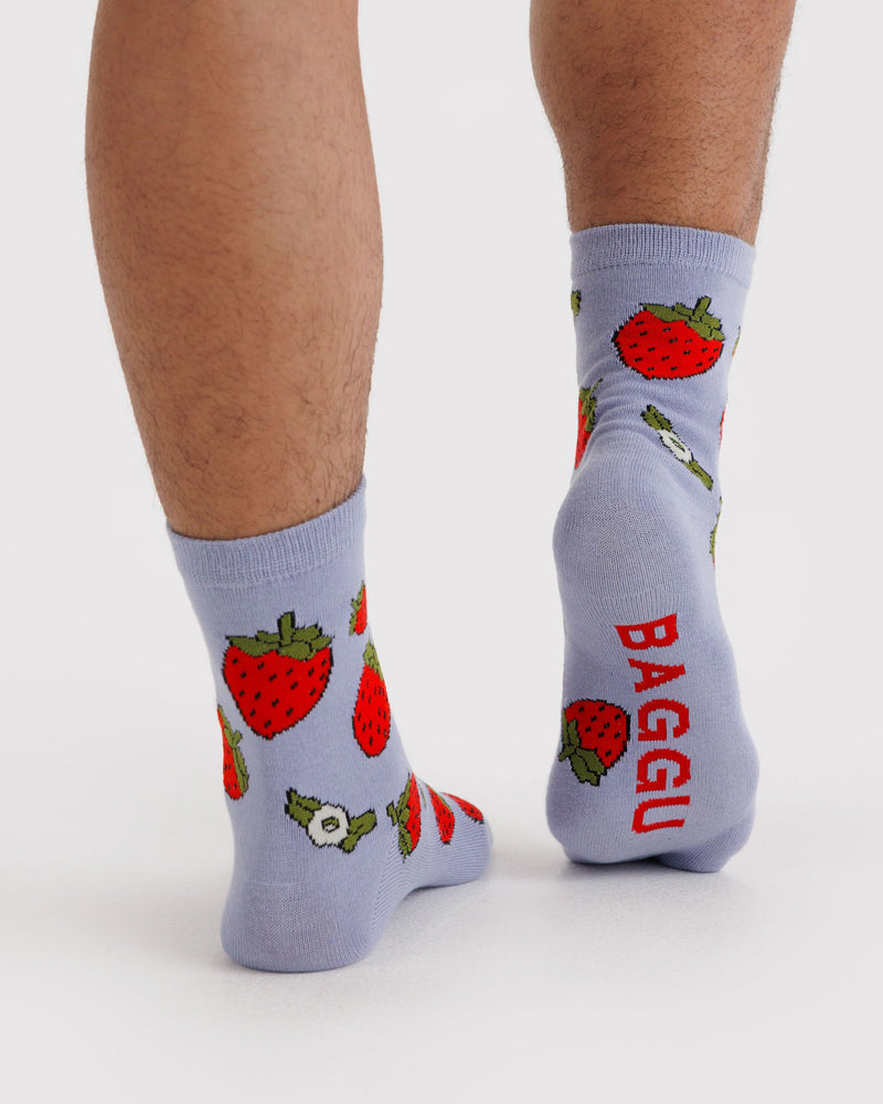 Crew Sock, Strawberry Blossom