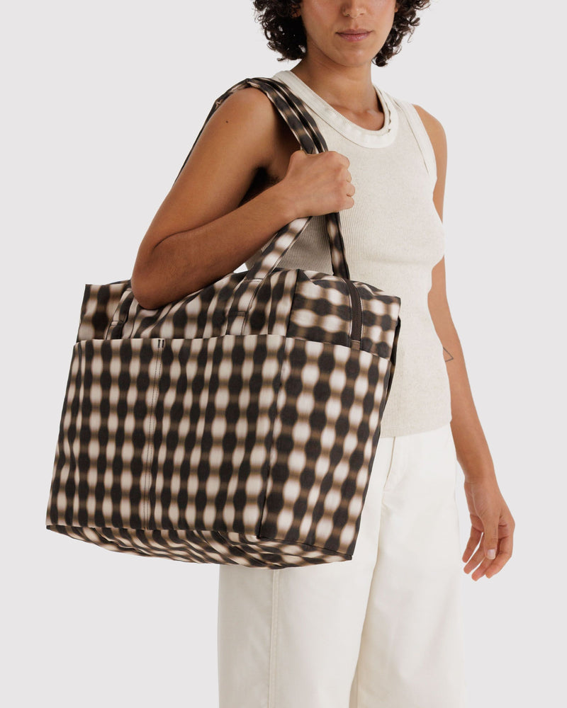 Cloud Carry-On, Blurred Gingham Brown