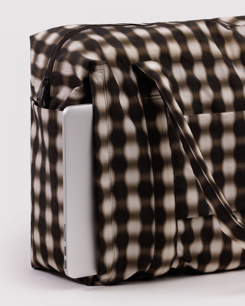 Cloud Carry-On, Blurred Gingham Brown