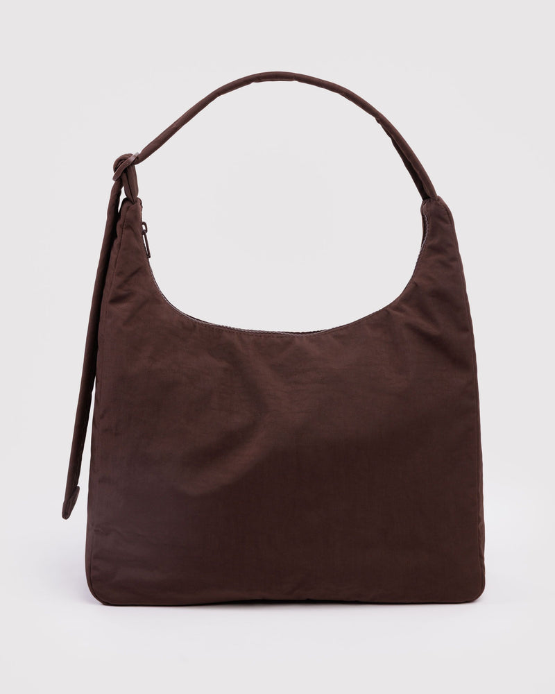 Nylon Shoulder Bag, Coffee