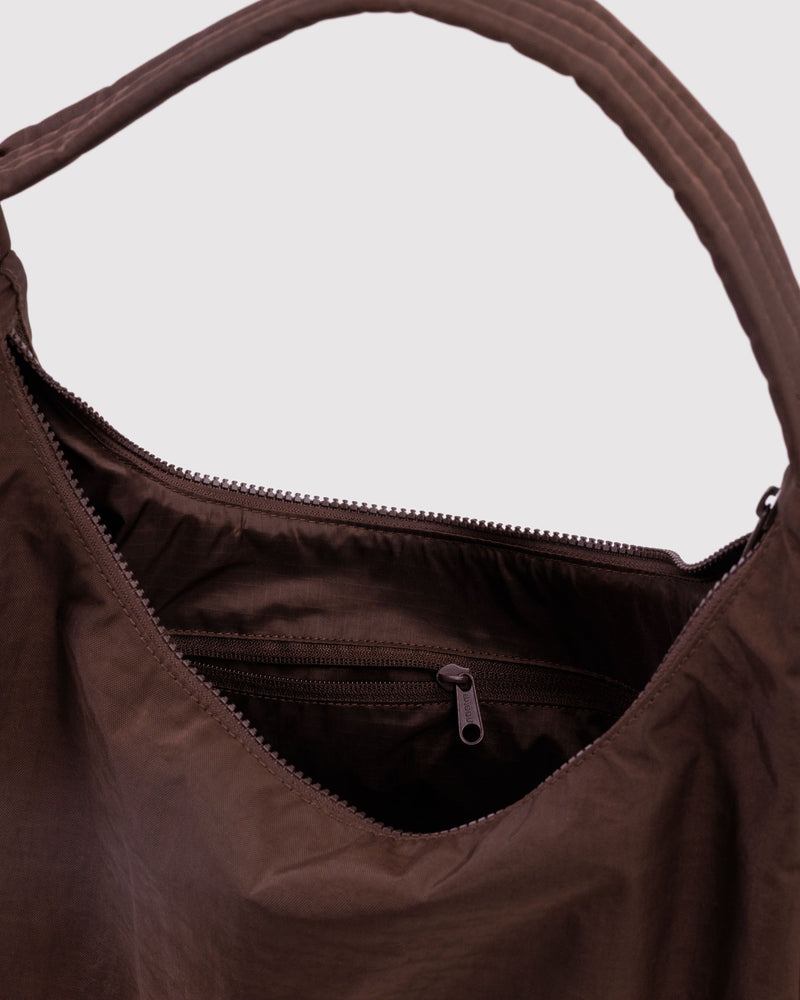 Nylon Shoulder Bag, Coffee