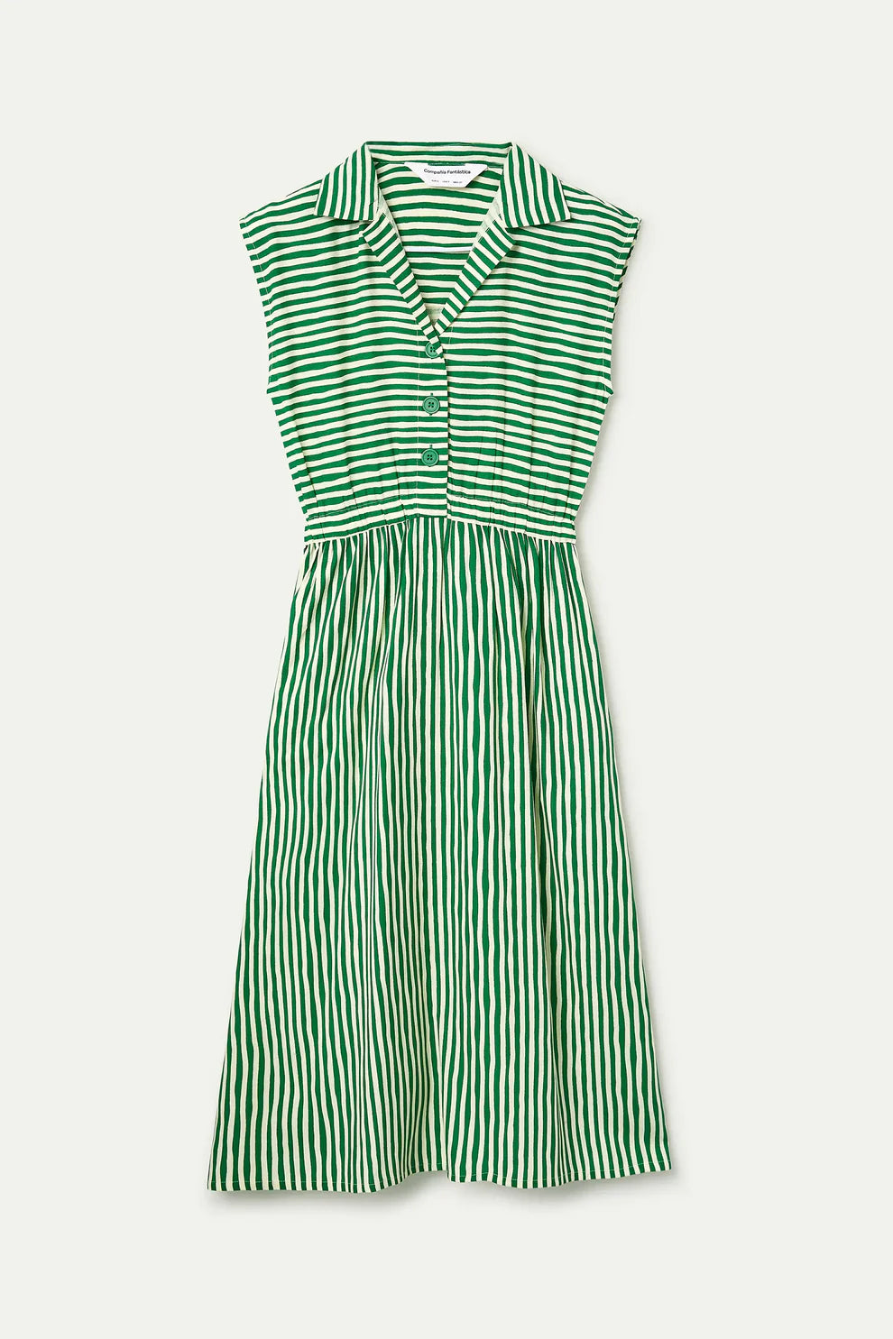 Striped Midi Dress, Green