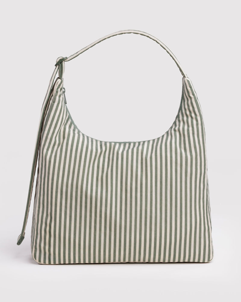 Nylon Shoulder Bag, Sage Stripe