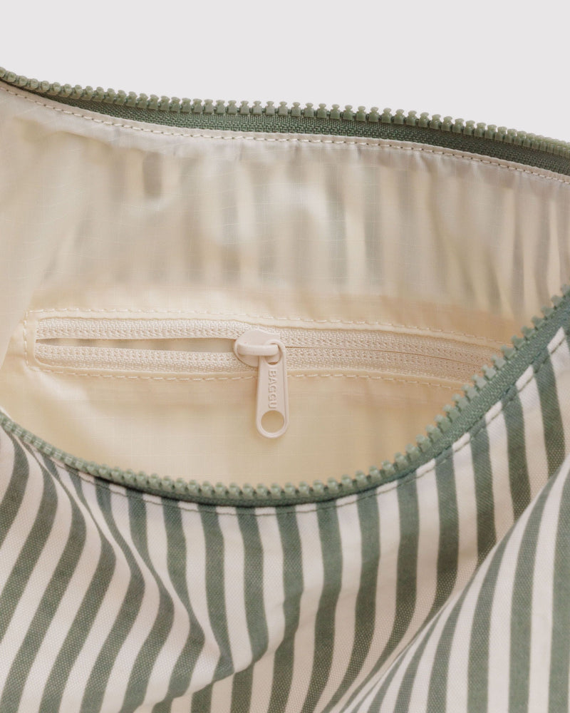 Nylon Shoulder Bag, Sage Stripe