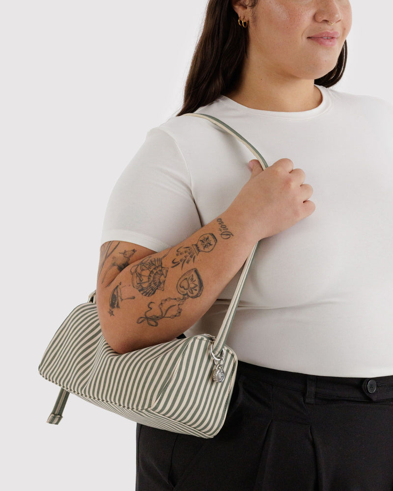 Nylon Loaf Bag, Sage Stripe