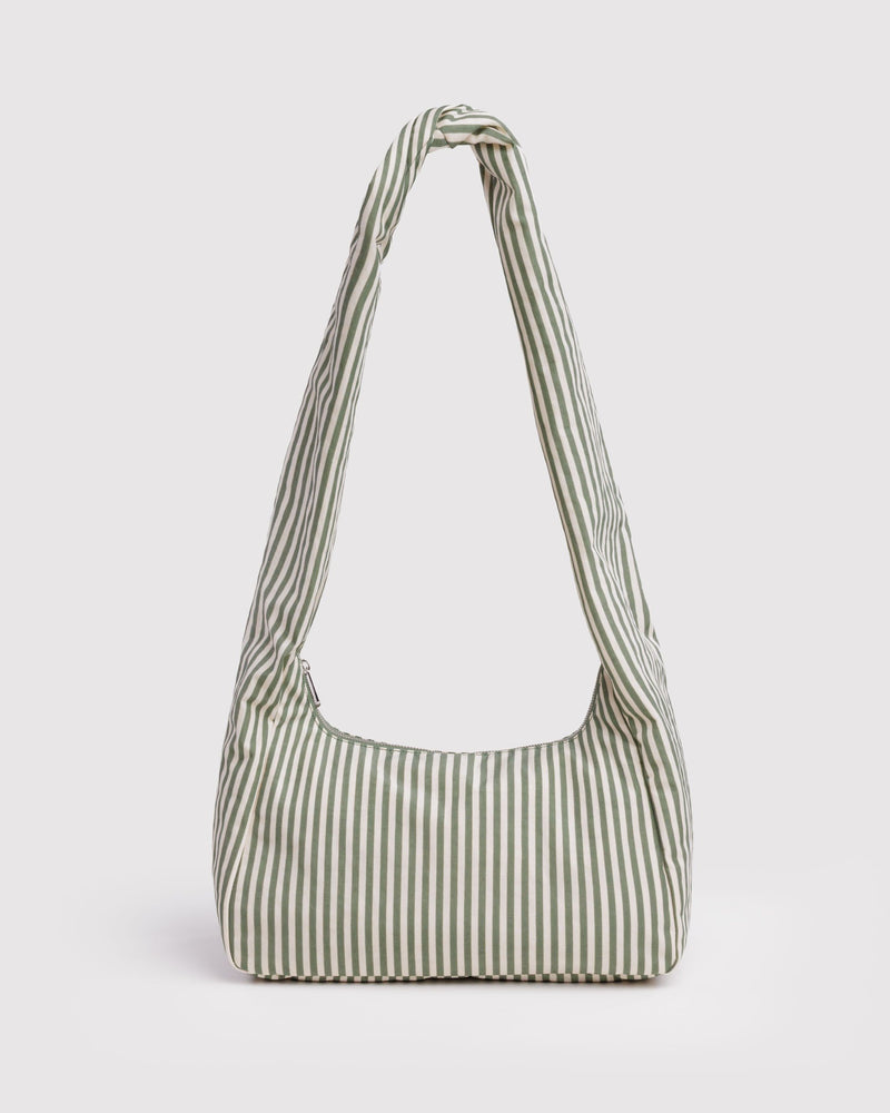 Nylon Meringue Bag, Sage Stripe