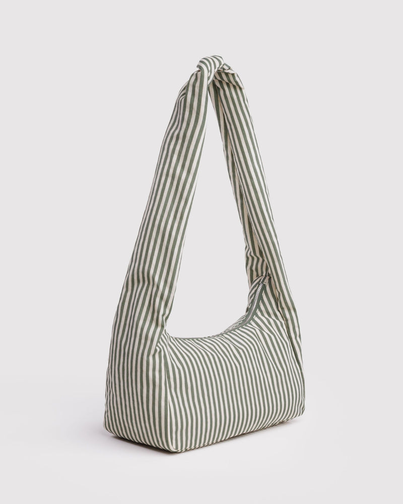 Nylon Meringue Bag, Sage Stripe