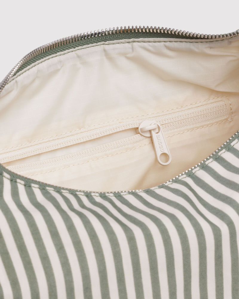 Nylon Meringue Bag, Sage Stripe