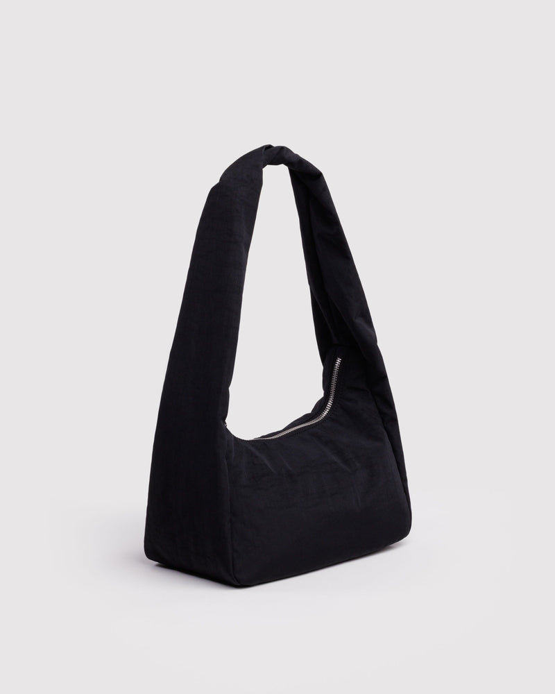 Small Nylon Meringue Bag, Black