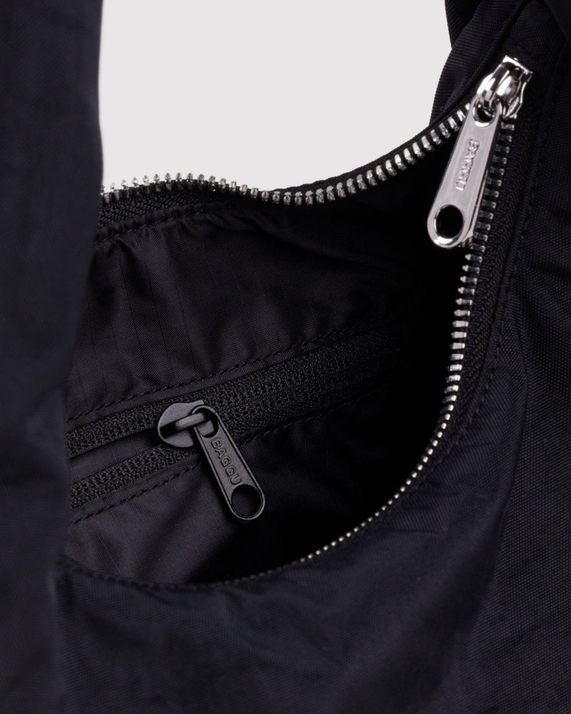 Small Nylon Meringue Bag, Black