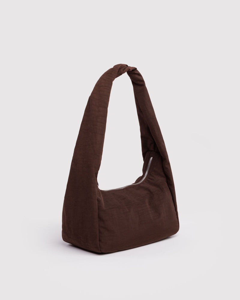 Small Nylon Meringue Bag, Coffee
