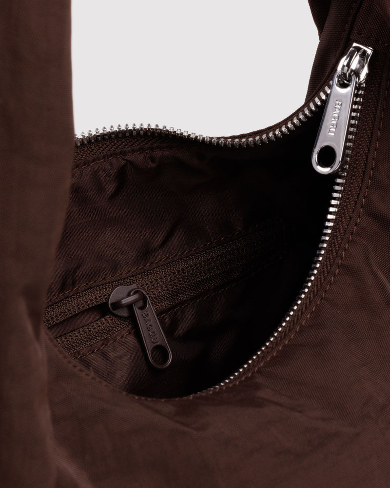 Small Nylon Meringue Bag, Coffee