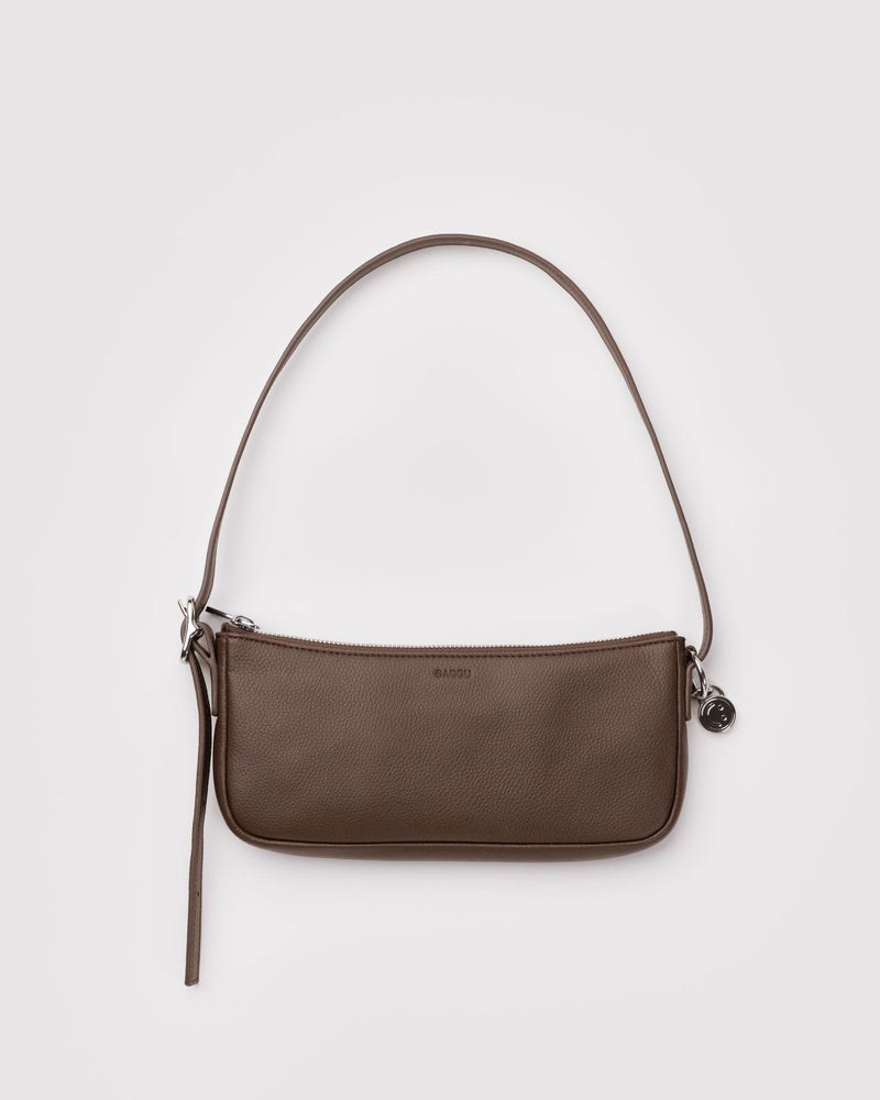 Recycled Leather Pochette, Brown
