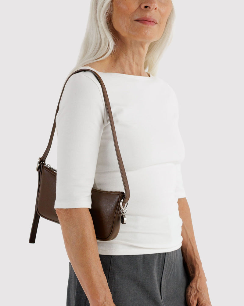 Recycled Leather Pochette, Brown
