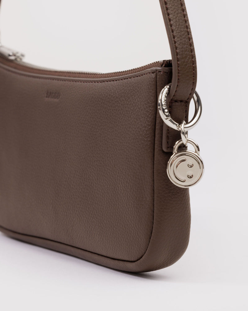 Recycled Leather Pochette, Brown