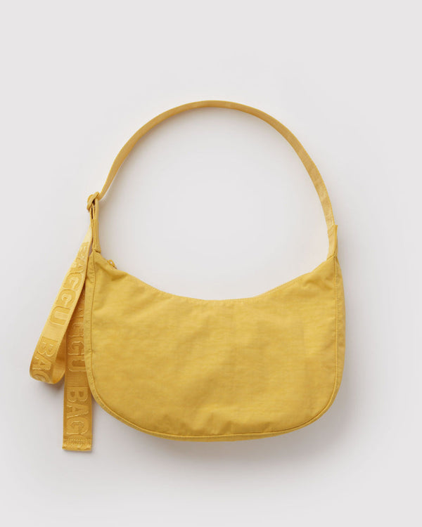 Medium Nylon Crescent Bag, Sunflower
