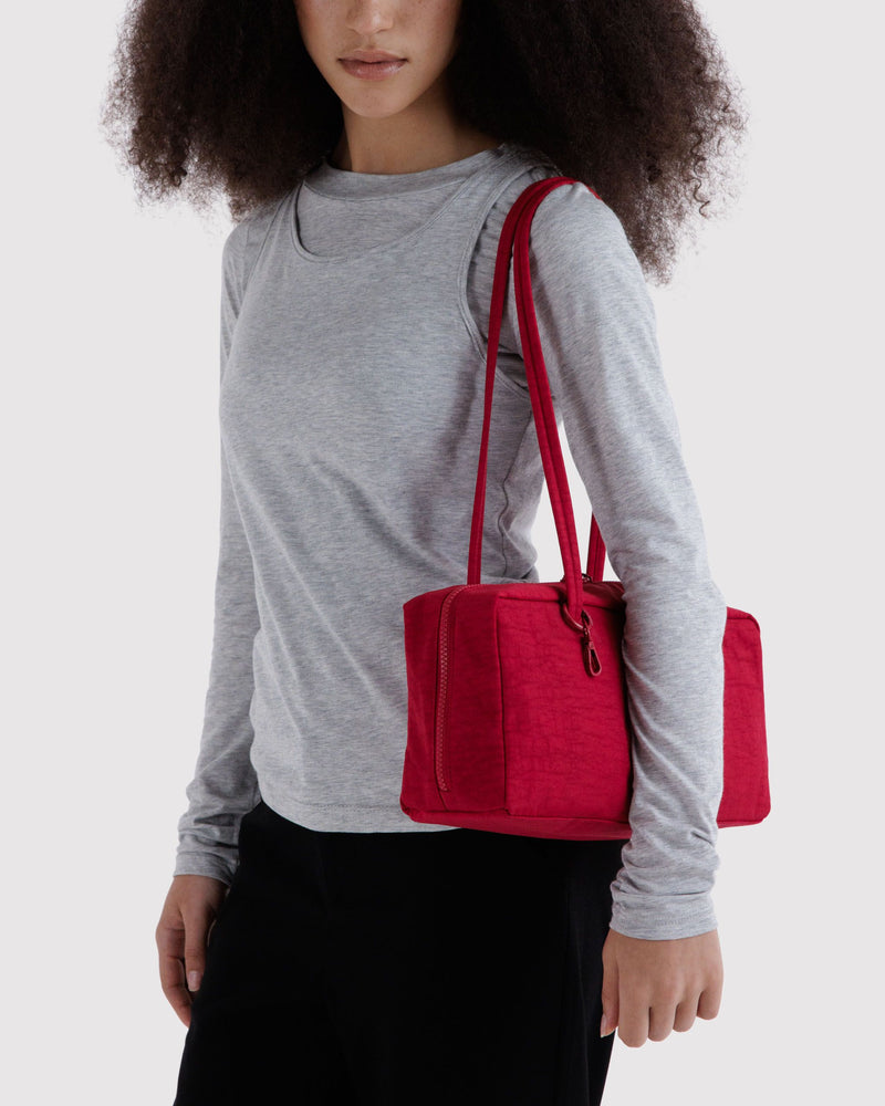 Nylon Bowler Bag, Cherry